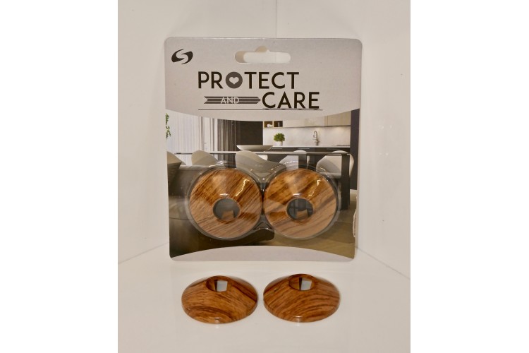 Pack of 2 Pipe Rosette/ Covers – Walnut plastic – STR05 